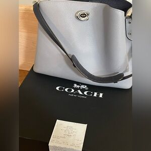 Coach Light Gray Willow Shoulder Bag